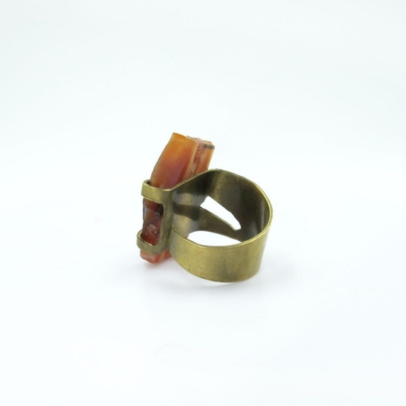 Handmade Brass Ring Agate - Picture 5 of 5